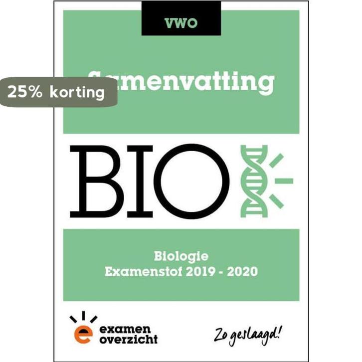 ExamenOverzicht - Samenvatting Biologie VWO 9789492981189, Boeken, Schoolboeken, Zo goed als nieuw, Verzenden