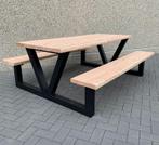 Houten Douglas Picknicktafel Model V -, Tuin en Terras, Tuinsets en Loungesets, Nieuw, Ophalen of Verzenden