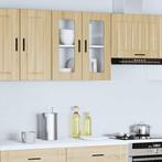 vidaXL Keukenwandkast met glazen deur Porto sonoma, Huis en Inrichting, Keuken | Keukenelementen, Verzenden, Nieuw, Bruin