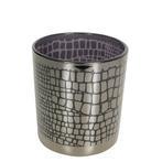 Theelichthouder zilver croco medium 12cm*, Huis en Inrichting, Verzenden, Nieuw