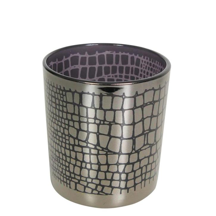 Theelichthouder zilver croco medium 12cm*, Huis en Inrichting, Woonaccessoires | Overige, Verzenden