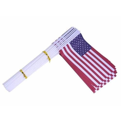 Vlaggetjes USA 50 stuks - Amerika versiering, Hobby en Vrije tijd, Feestartikelen, Ophalen of Verzenden