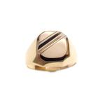 Bicolor gouden heren ring (zegelring, witgoud, herenring), Sieraden, Tassen en Uiterlijk, Ringen, Gebruikt, Overige kleuren, 20 of groter