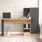 Bureau Varhalo 120x152,5x40 cm eikenkleurig en antraciet [en, Huis en Inrichting, Bureaus, Verzenden, Nieuw