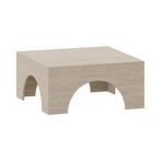 Salontafel Vivatka vierkant 80x80x37 cm travertijn [en.casa], Verzenden, Nieuw