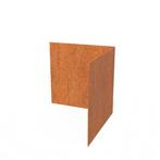 Cortenstaal kantopsluiting recht 90° hoek 30x30x0,2x29cm, Overige materialen, 25 tot 50 cm, Nieuw, Minder dan 25 cm