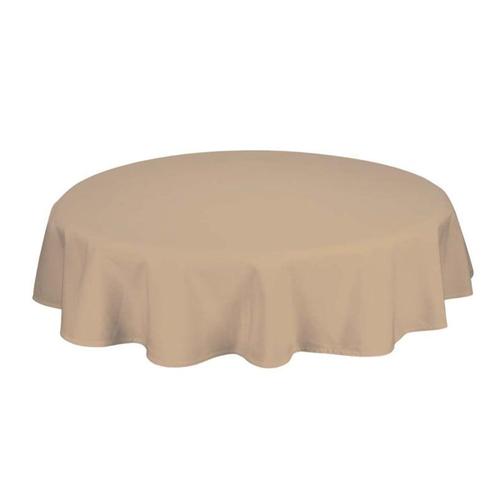 Tafelkleden Rond Sandalwood Bruin 163cm Ø - Treb SP, Huis en Inrichting, Tafelkleden, Nieuw, Verzenden