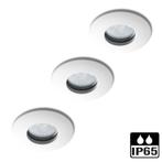 3 spotjes wit | IP65 inbouwspot LED badkamer | 3.5W 2700K, Nieuw, Plafondspot of Wandspot, Modern, Metaal of Aluminium