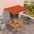 vidaXL Luifel handmatig uittrekbaar 400x350 cm oranje en, Tuin en Terras, Verzenden, Nieuw