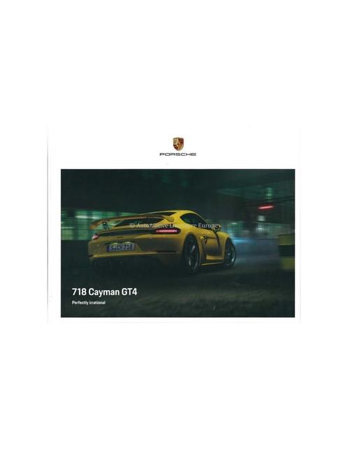 2020 PORSCHE 718 CAYMAN GT4 HARDCOVER BROCHURE NEDERLANDS, Boeken, Auto's | Folders en Tijdschriften, Porsche