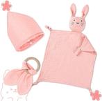 New Born Cadeauset - Roze – knuffeldoek, bijtring en, Verzenden, Nieuw