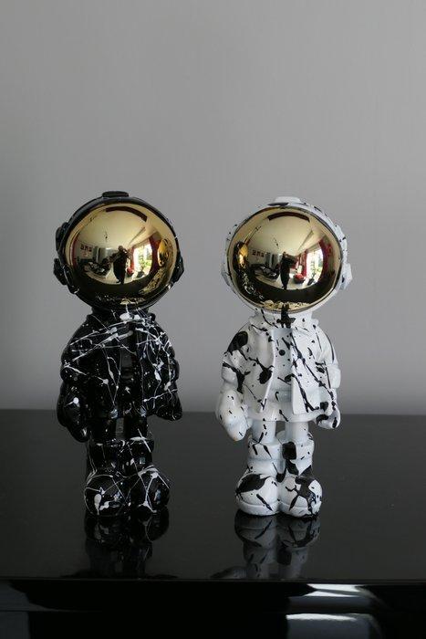RichART - Couple dastronautes version Black and White, Antiek en Kunst, Kunst | Designobjecten
