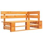 vidaXL Tuinhoekbank pallet hout honingbruin, Tuin en Terras, Tuinbanken, Verzenden, Nieuw