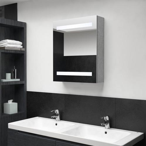 vidaXL Badkamerkast met spiegel en LED 50x14x60 cm, Huis en Inrichting, Tafels | Kaptafels, Nieuw, Verzenden