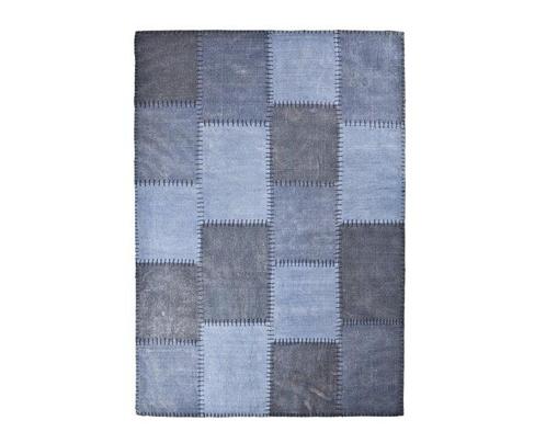 Tapijt Mono Patchwork Blauw 160x230cm | By-Boo 6230, Huis en Inrichting, Stoffering | Tapijten en Kleden, Nieuw, Ophalen of Verzenden