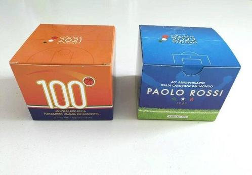 Italië. 5 Euro / 10 Euro 2021/2022 Paolo Rossi +, Postzegels en Munten, Munten | Europa | Euromunten