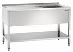 Bartscher Spoeltafel | RVS | 1 spoelbak | 140x70x85 cm, Verzenden, Nieuw in verpakking
