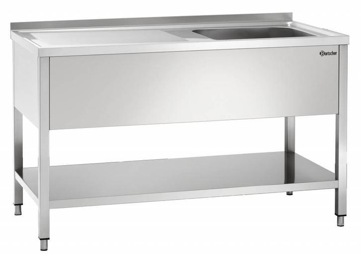 Bartscher Spoeltafel | RVS | 1 spoelbak | 140x70x85 cm, Zakelijke goederen, Horeca | Meubilair en Inrichting, Verzenden