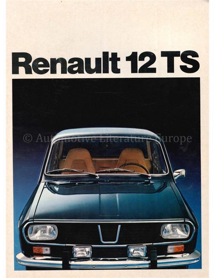 1975 RENAULT 12 TS BROCHURE FRANS, Boeken, Auto's | Folders en Tijdschriften, Renault