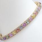 Armband - 18 karaat Geel goud - 11.20ct. tw. Saffier -, Nieuw