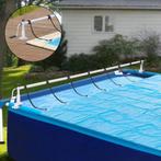 Oprolsysteem Oliveti zwembad afdekzeil 147-555 cm met 8 span, Tuin en Terras, Verzenden, Nieuw