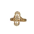 Ring - 18 karaat Geel goud - 0.14ct. tw. Diamant, Sieraden, Tassen en Uiterlijk, Nieuw