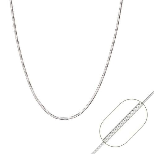 Fako Bijoux® - Ketting - Slang - 2mm - 45cm - Zilverkleurig, Sieraden, Tassen en Uiterlijk, Kettingen, Verzenden