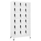 vidaXL Lockerkast 90x40x180 cm staal wit, Huis en Inrichting, Verzenden, Nieuw