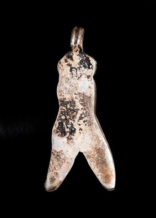 Oud-Egyptisch Zilver Vliegen Amulet (Zonder Minimumprijs), Antiek en Kunst, Antiek | Overige Antiek