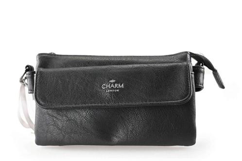 Charm London Tas Zwart | 10% extra korting, Sieraden, Tassen en Uiterlijk, Tassen | Damestassen, Zwart, Zo goed als nieuw, Verzenden