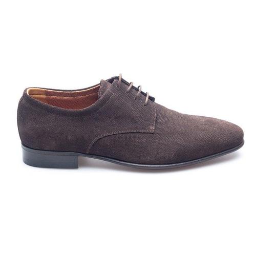 A. Testoni - NO RESERVE - Brown Suede Derby - UK: 5.5 / US:, Kleding | Heren, Schoenen
