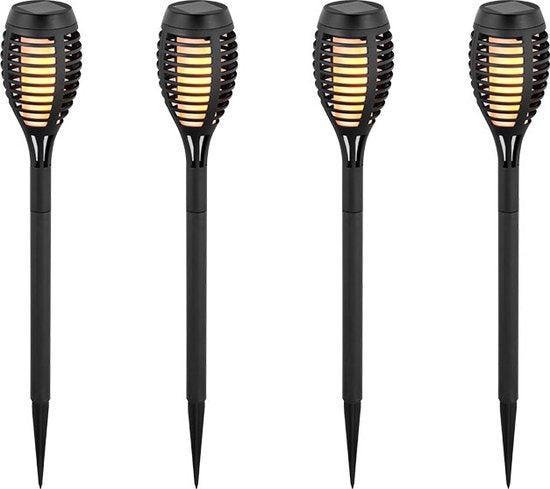 2dekans | V-TAC VT-724 Zonnevlam-stoklampen - IP44 - Zwart -, Huis en Inrichting, Woonaccessoires | Overige, Zo goed als nieuw