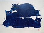 Cat Series 218, Blue - Large work! - NO RESERVE PRICE -