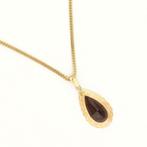 Halsketting - 14 karaat Geel goud - Granaat., Sieraden, Tassen en Uiterlijk, Kettingen, Nieuw