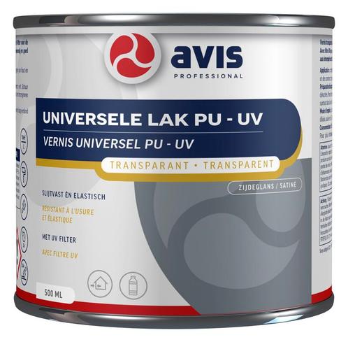 Avis universele lak pu uv zijdeglans, 500 ml, transparant, Doe-het-zelf en Verbouw, Verf, Beits en Lak, Nieuw, Verzenden