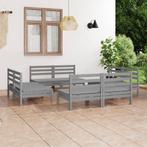 vidaXL 8-delige Loungeset massief grenenhout grijs, Verzenden, Nieuw, Loungeset