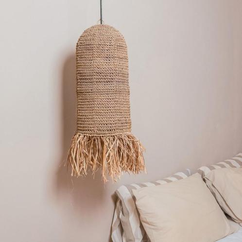 Raffialamp | Lampenkap | Hanglamp KAWAH, Huis en Inrichting, Woonaccessoires | Wanddecoraties, Nieuw, Verzenden