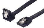 SATA III Kabel met 90º hoek - 50cm - 7-Polig - 6GB/s - ZWAR, Nieuw, Ophalen of Verzenden