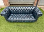 Bankstel gecapitonneerd CHESTERFIELD 3 zit bank blauw leer, Huis en Inrichting, Banken | Bankstellen, Design, Driepersoons, Zo goed als nieuw