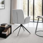 Draaibare fauteuil Daya, gestoffeerd - lichtgrijs, Set van 6, Verzenden, Nieuw