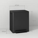 TRUUSK Vuilnisbak 2x25L Pedaalemmer Roestvrij Staal Met Deks, Huis en Inrichting, Woonaccessoires | Prullenbakken, Verzenden, Nieuw