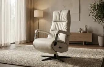 Leren moderne relaxfauteuil, Huis en Inrichting, Fauteuils, Nieuw, Leer, Ophalen of Verzenden