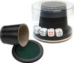Pokerbeker met Pokerstenen Leer (9 cm) | HOT Games -, Verzenden, Nieuw