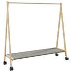 vidaXL Kledingrek met schappen en wielen 106x34x106,5 cm, Kleding | Dames, Kledingrekken, Verzenden, Nieuw