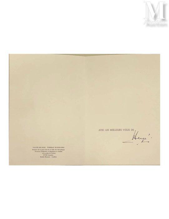 Tintin - 1 Post - Hergé – Carte de voeux Vallée des Rois, Boeken, Stripboeken