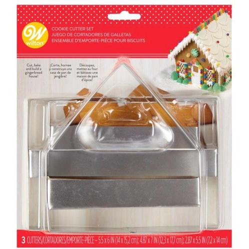 Wilton Uitsteker Gingerbread Huis Set/3, Hobby en Vrije tijd, Taarten en Cupcakes maken, Nieuw, Verzenden