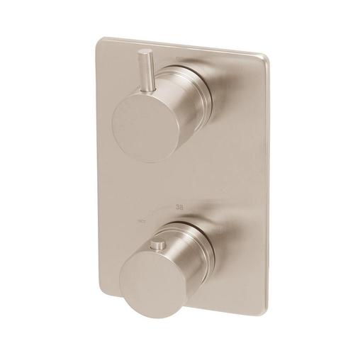 BWS Afbouwdeel Round 2-Weg RVS tbv Thermostatisch Inbouwdeel, Doe-het-zelf en Verbouw, Sanitair, Kraan, Nieuw, Ophalen of Verzenden