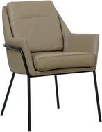 Taupe leren industriële design eetkamerstoel - Toledo Leer M, Huis en Inrichting, Stoelen, Overige kleuren, Nieuw, Leer, Ophalen of Verzenden