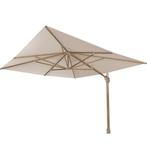 Hacienda zweefparasol 300x400 cm houtlook zand 4 Seasons, Tuin en Terras, Parasols, Ophalen of Verzenden, Nieuw