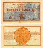 Duitsland 100 Milliarden Mark Crailsheim 1923 Notgeld blau, Verzenden